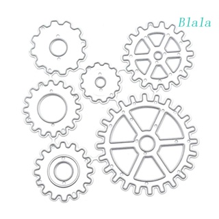 Blala Steampunk Gear แผ่นแม่แบบโลหะ ตัดลาย DIY สําหรับตกแต่งการ์ดเชิญวันหยุด