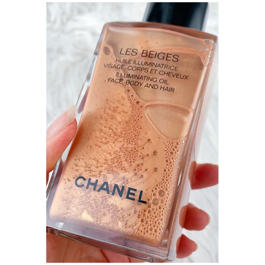 beauty-siam-แท้ทั้งร้าน-แบ่งขายออยลิมิเตดชาแนล-chanel-les-beiges-illuminating-oil-face-body-and-hair-10-ml
