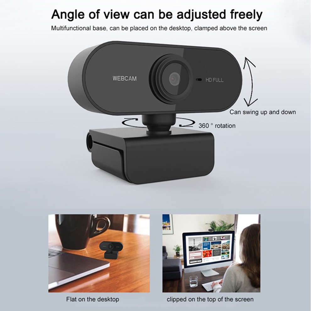 เว็บแคม1080p-4k-hdกล้องเว็บสำหรับคอมพิวเตอร์พีซีแล็ปท็อปวิดีโอการประชุมคลาสเว็บแคมพร้อมไมโครโฟน360องศาปรับwebcam