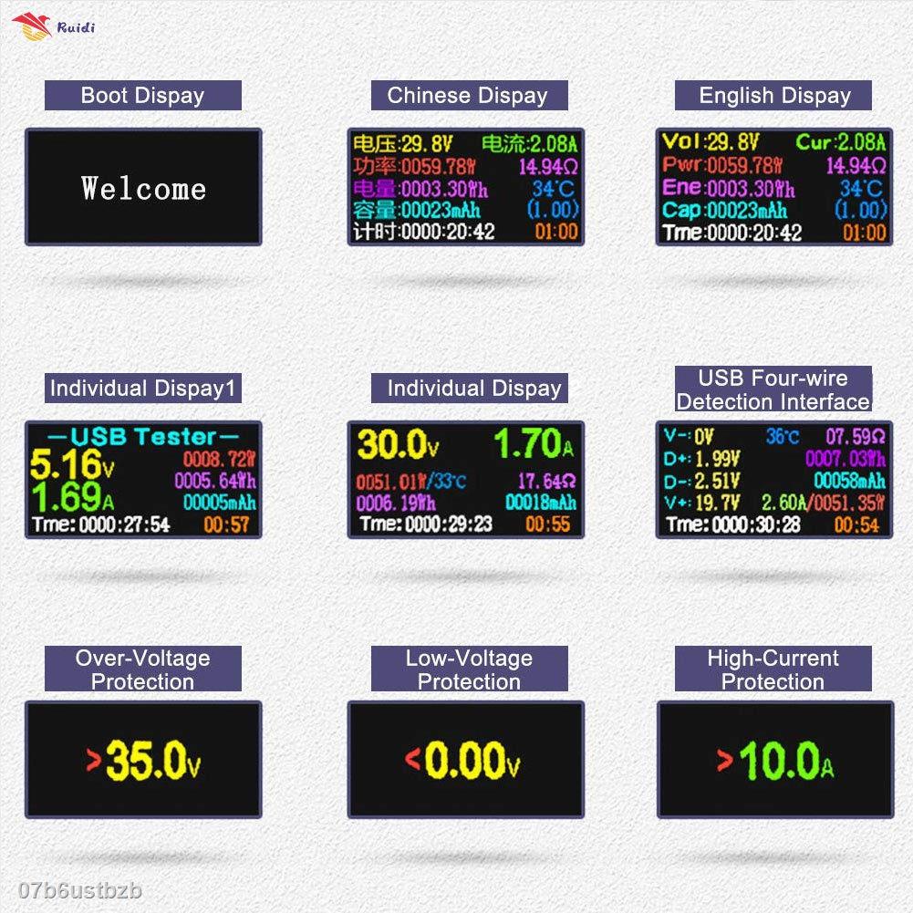 เครื่องทดสอบแรงดันไฟฟ้ามัลติฟังก์ชั่น-type-c-usb-meter-tester-lcd