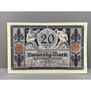 ธนบัตรรุ่นเก่าของประเทศเยอรมัน ชนิด20Mark ปี1915