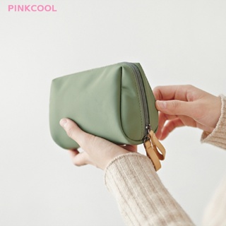 Pinkcool กระเป๋าเครื่องสําอาง ผ้าไนล่อน มัลติฟังก์ชั่น แบบพกพา ลําลอง มีซิป กันน้ํา สีสันสดใส ใหม่ กระเป๋าเดินทาง มินิ น่ารัก กระเป๋าเครื่องแป้ง ขายดี