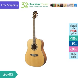 Folk Acoustic Guitar Custom FG-350 4/4 กีตาร์โปร่ง by Churairat Music