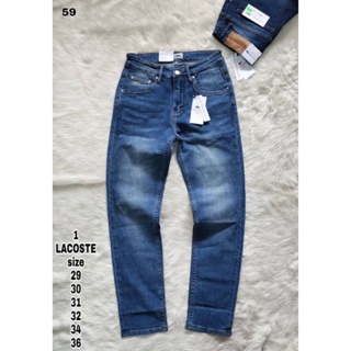 ภาพขนาดย่อของภาพหน้าปกสินค้ายีนส์กระบอกเล็ก Lacoste. งานนำเข้า ผ้าหนานุ่ม มากๆ จากร้าน jeans_jim_shop บน Shopee