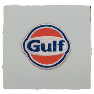 Gulf ตัวรีดติดเสื้อ แจ๊คเก็ต อาร์ม  ยีนส์ Hipster Embroidered Iron on Patch  DIY