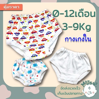 สินค้า กางเกงในเด็ก 🩲 สำหรับ เด็กแรกเกิด-1ปี (3-9Kg.)🍄ลายน่ารักๆ..เนื้อนุ่มนิ่ม🌷
