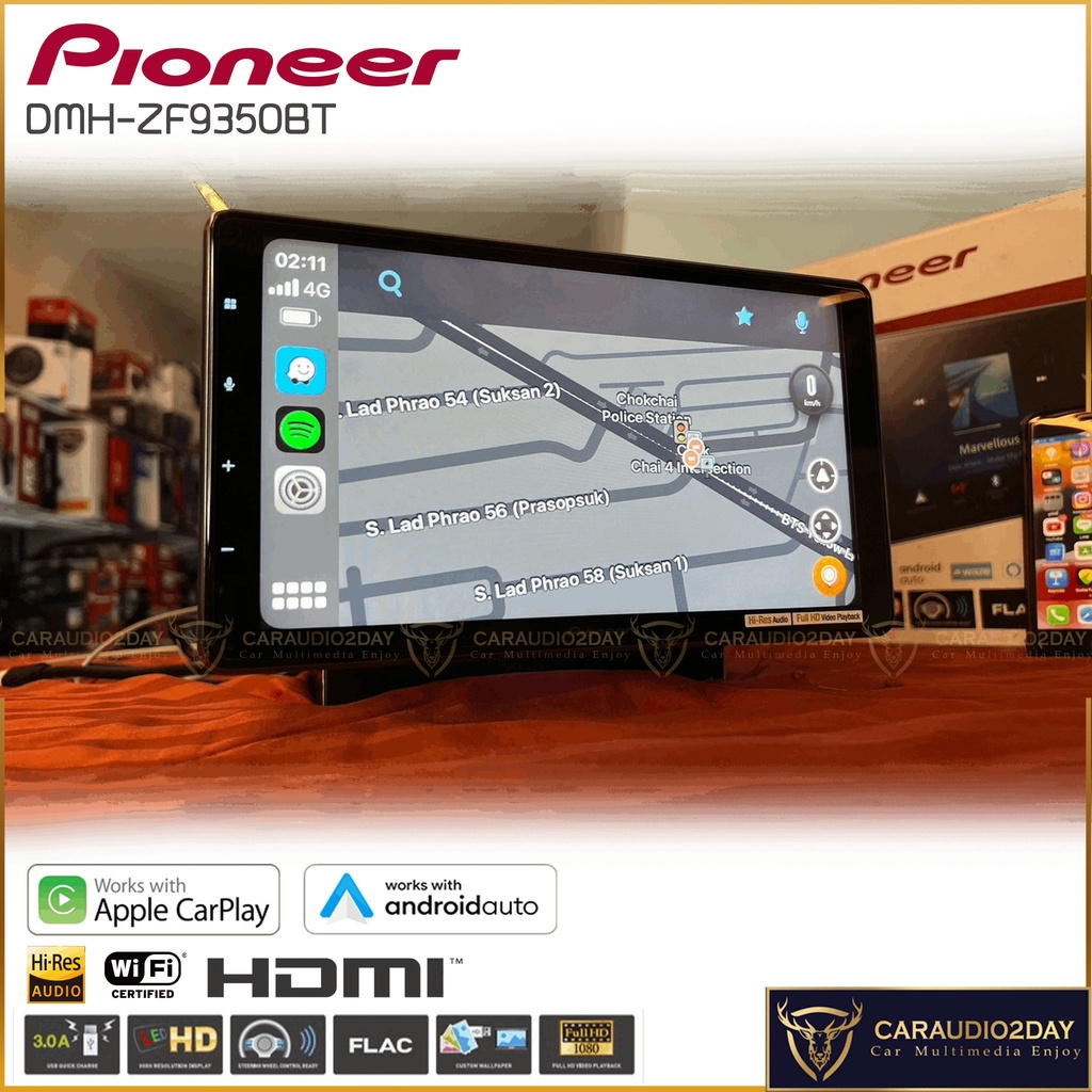 ใหม่-pioneer-dmh-zf9350btb-เครื่องเสียงติดรถยนต์-จอ-9นิ้ว-youtube-applecarplay-androidauto-hdmi-รับประกัน1ปีพร้อมส่ง