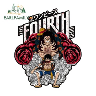 Earlfamily สติกเกอร์กันน้ํา พิมพ์ลาย One Piece Luffy 13 ซม. x 9.5 ซม. สําหรับติดตกแต่งรถยนต์ แล็ปท็อป