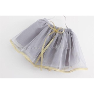 SK-055 กระโปรงผ้าชีฟองฟูฟ่อง สีเทา sk-Size-100/7