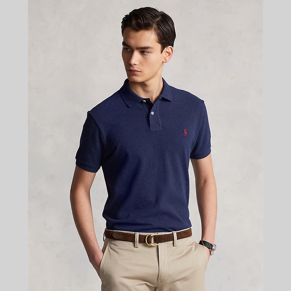 Polo Ralph Lauren POLO Custom Slim Fit Mesh Polo Shirt เสื้อโปโล รุ่น