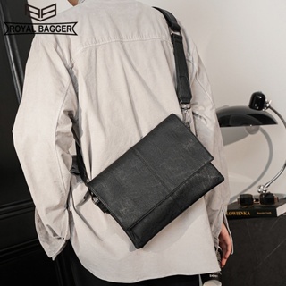 Royal Bagger New Shoulder Sling Bag for Men Korean Fashion PU Leather Personality and Convenient Crossbody Messenger Bag