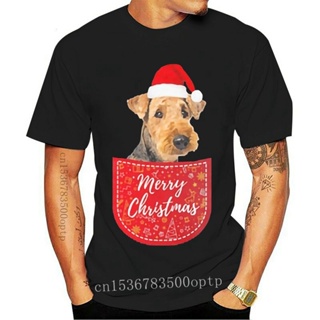 #ถูกสุด เสื้อใหม่ผู้ชาย Airedale Terrier สุนัขคริสต์มาสของคุณ P ผู้หญิงเสื้อยืดเสื้อคู่รัก