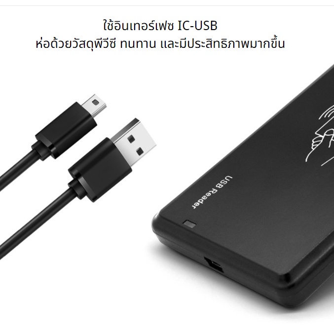 ภาพสินค้า13.56MHz USB Interfce RFID Contactless IC S50 S70 One Card Reader จากร้าน kuike071.th บน Shopee ภาพที่ 4