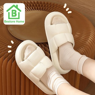 BestoseHome : รองเท้าแตะแฟชั่นยอดฮิต สไตล์เกาหลี สีพาสเทล น่ารักมินิมอล ใส่ในบ้าน