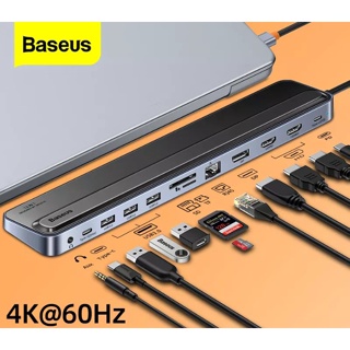 ภาพขนาดย่อของภาพหน้าปกสินค้าBASEUS HUB Adapter 11 in1 อะแดปเตอร์เสียง Usb C อุปกรณ์เชื่อมต่อโน้ตบุ๊ก HDMI type C อะแดปเตอร์ จากร้าน baseus_officialshop บน Shopee