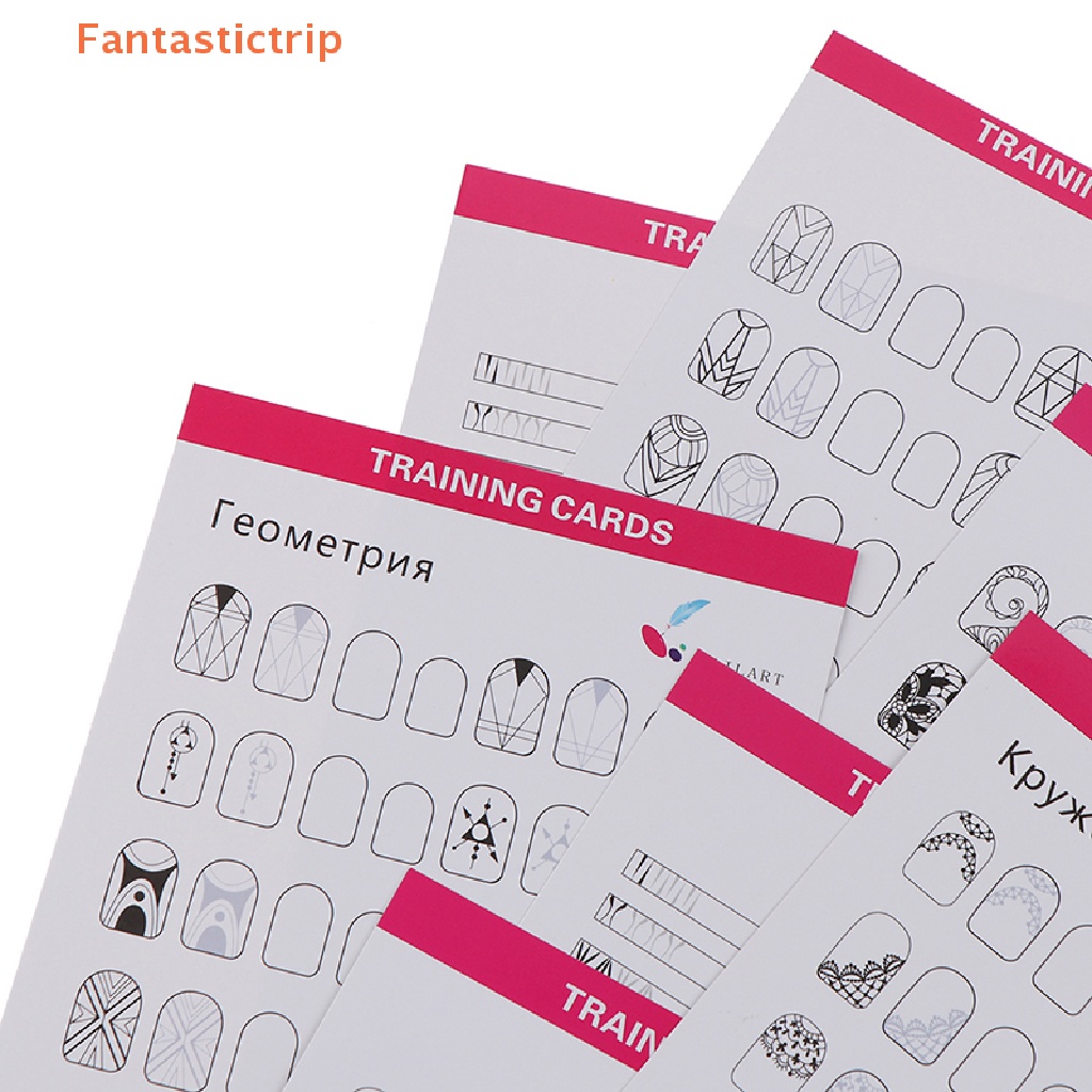 fantastictrip-12-แผ่น-ฝึกเพ้นท์เล็บ-สายฝึกวาดภาพ-แม่แบบการเรียนรู้-หนังสือแฟชั่น