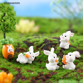 Cheesenm เรซิ่น ลายการ์ตูนกระต่าย แครอท สวรรค์โลก สีขาว น่ารัก 1 ชิ้น สําหรับตกแต่งสวน