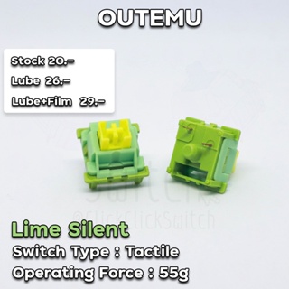 ภาพหน้าปกสินค้า[ ของพร้อมส่ง ] Outemu Lime (Silent) [ Tactile 50g ] เสียงเบามาก เหมาะสำหรับคนที่แอบแฟนเล่นเกมอิอิ | By.Clickclickswitch ที่เกี่ยวข้อง