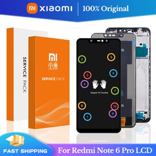 6.26&amp;#39;&amp;#39ของแท้ หน้าจอสัมผัส LCD พร้อมกรอบ สําหรับ Xiaomi Redmi Note 6 Pro Redmi Note6 Pro