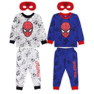 Marvel Sleep Wear - Spider Man ชุดนอนเด็กมาร์เวล สไปรเดอร์แมน เสื้อแต่งซาลาเปากระเป๋าแถมหน้ากาก    สินค้าลิขสิทธ์แท้100% characters studio