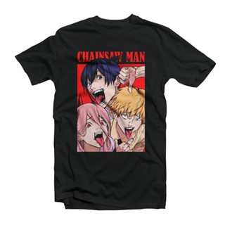 เสื้อยืด พิมพ์ลายอนิเมะ CHAINSAW MAN AKI DENJI POWER 2 สําหรับผู้ชาย