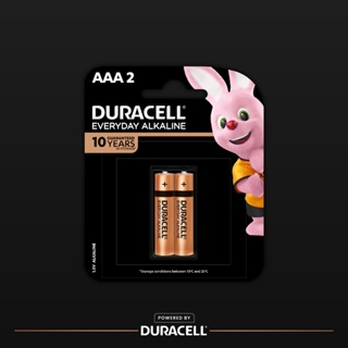 Duracell AAA 2ก้อน ถ่านดูราเซลล์ รุ่น Everyday Alkaline อัลคาไลน์ราคาคุ้มค่า ขนาด AAA แพ็ค 2 ก้อน