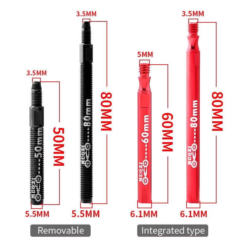 muqzi-อะแดปเตอร์วาล์วขยายยางในรถจักรยาน-ขนาด-50-มม-60-มม-80-มม-ถอดออกได้-พร้อมแกน