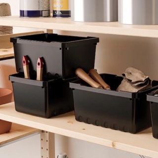 กล่องเก็บของ IKEA ของแท้ 100% รุ่น UPPSNOFSAD สีดำคุมโทน กล่องใหญ่