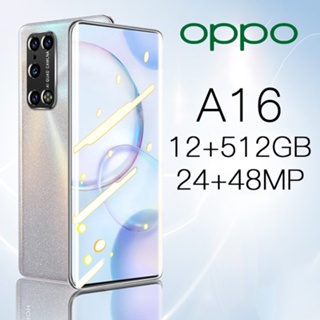 โทรศัพท์มือถือ OPPO A16 ของแท้100% โทรศัพท์ 12+512GB ราคาถูกโทรศัพท์มือถือ Android สมาร์ทโฟนจอใหญ่ มือถือ COD