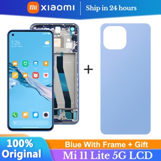 ของแท้ 100% 6.55 &amp;#39;&amp;#39; หน้าจอแสดงผล lcd ดิจิทัล lcd แบบประกอบ สําหรับ Xiaomi Mi 11 Lite M2101K9AG Mi 11 Lite 5G