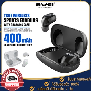 Awei หูฟังบลูทูธ รุ่น T20 หูฟังอินเอียร์ หูฟังไร้สาย True Wireless Sports Earbuds ระบบสัมผัส กันน้ำ IPX4 เล่นกีฬา เบา