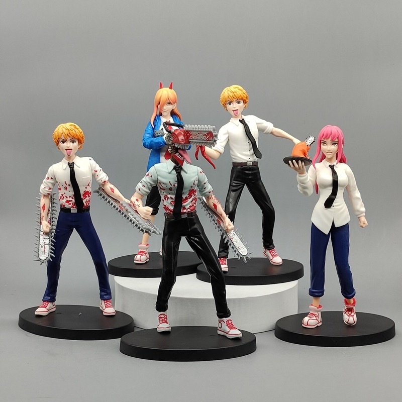 (กรุงเทพ) Chainsaw Man Denji Power Makima PVC Figure with Box 19 cm ...