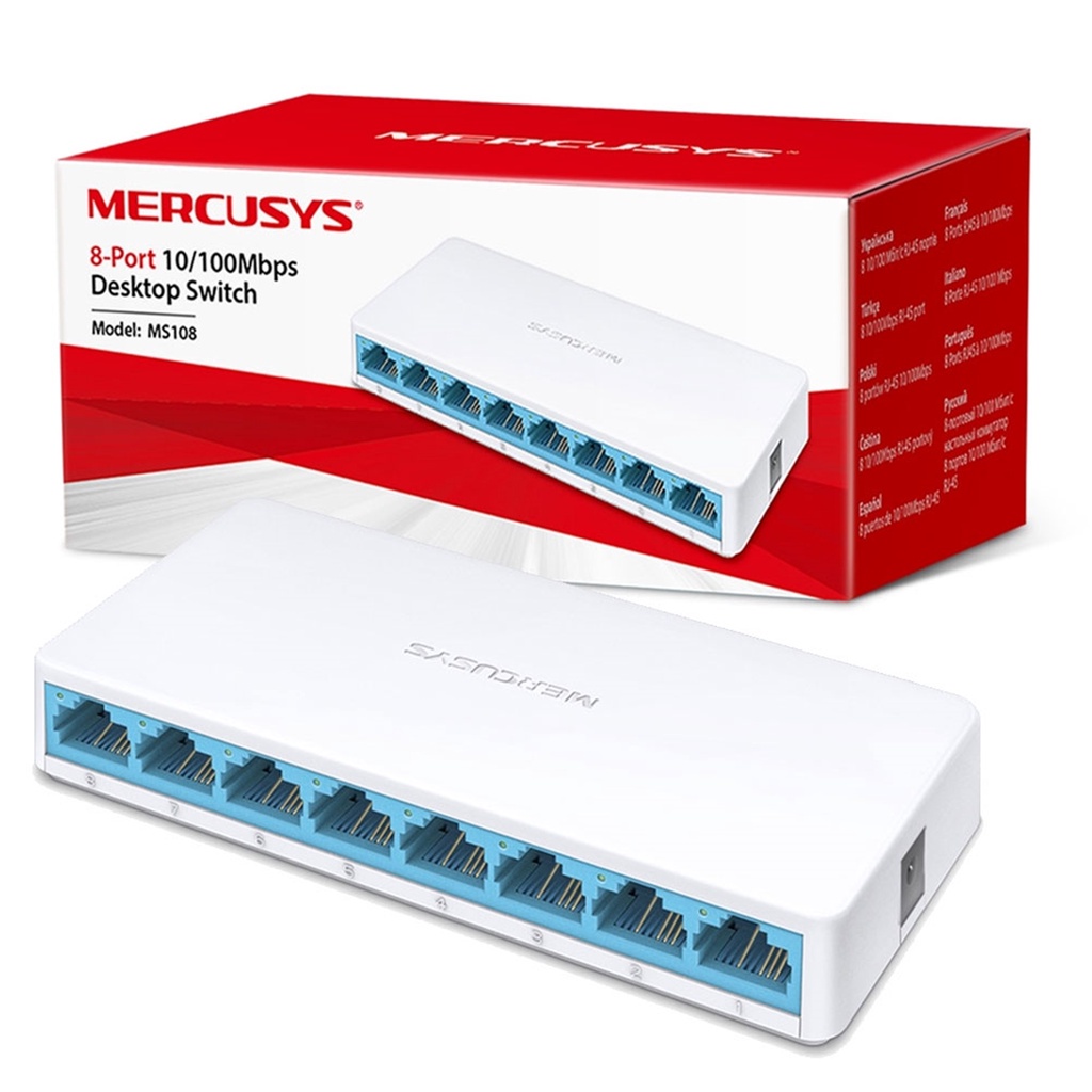 ภาพหน้าปกสินค้าSWITCH (สวิตช์) MERCUSYS (MS108) 8-Port 10/100Mbps Desktop Switch จากร้าน hardware_corner บน Shopee