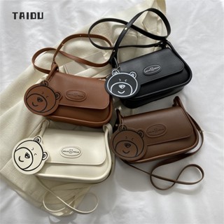 TAIDU กระเป๋าสะพายข้าง ลวดลายพื้นผิวคุณภาพสูง กระเป๋าแมสเซนเจอร์หนังนิ่มแฟชั่น