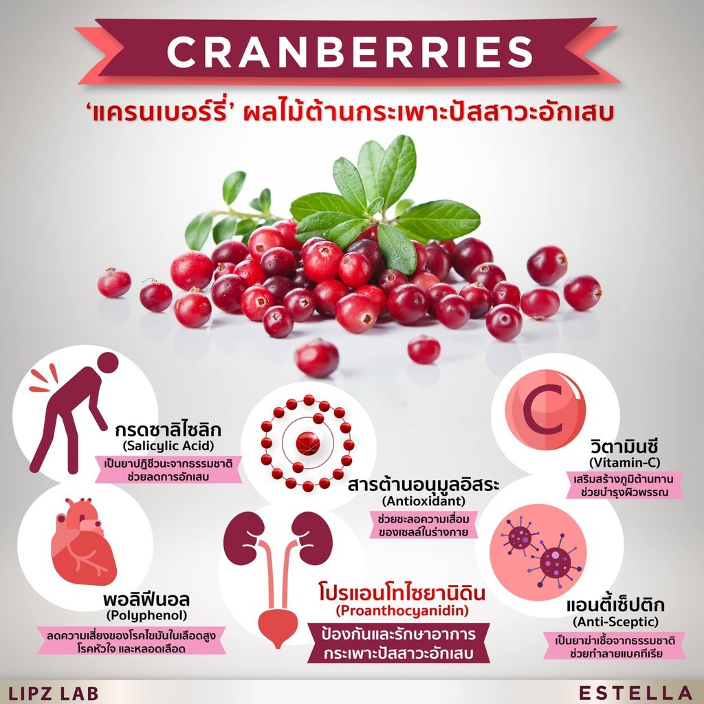 ภาพสินค้าCranberry 30,000 mg. (150แคปซูล)  แครนเบอร์รี่ เข้มข้นx3 ผสมวิตามินซีและดอกชบา ดูแลกระเพาะปัสสาวะ จากร้าน somchange_zaa บน Shopee ภาพที่ 1