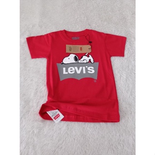 [ปรับแต่งได้]Levis brand T-Shirt For Children Imported Red Color snoopy motif For Childrens T-Shirts Imported ori_38