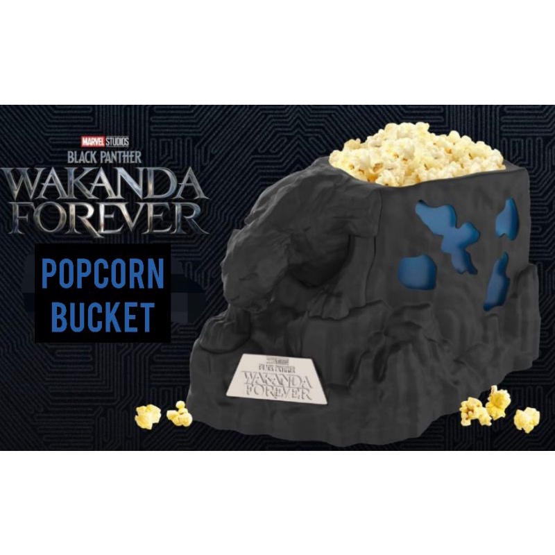 ใหม่ ถังหนัง ลาย Marvel Black Panther Wakanda Forever Pop Corn Bucket