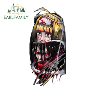 Earlfamily สติกเกอร์ป้องกันรอยขีดข่วน ลายการ์ตูนอนิเมะ Attack on Titan 13 ซม. x 6 ซม. สําหรับติดประตูรถยนต์