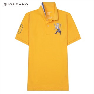 สินค้า GIORDANO เสื้อโปโลผู้ชาย ปักสิงโต - Men\'s 3D Lion Polo 01011222