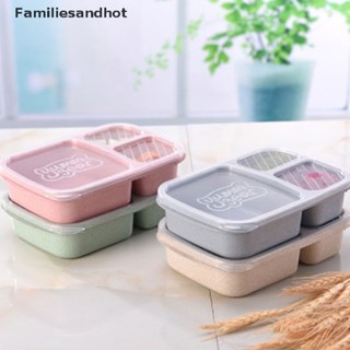 Familiesandhot&gt; กล่องเบนโตะ แยก 3 ช่อง แบบพกพา กล่องอาหารกลางวัน นักเรียน กระเป๋าอาหารกลางวันอย่างดี