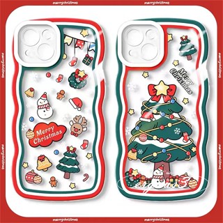 เคสโทรศัพท์มือถือแฟชั่น ลายคลื่นคริสต์มาส สําหรับ OPPO A93 A15 A15s A16 A16K A94 A9 A5 A31 A57 A76 A96 A54 A55 A74 A95 A53 A33 A32 Reno 7 6 5F 4F A3s A12 A92