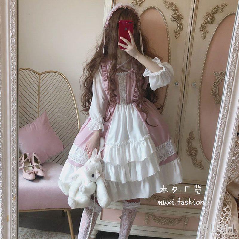 สาวน้อยญี่ปุ่น-loli-ชุดโลลิต้าดั้งเดิมชุดเล็กกระโปรงโลลิต้าเด็กนักเรียนเวอร์ชั่นเกาหลีของกระโปรงนางฟ้า