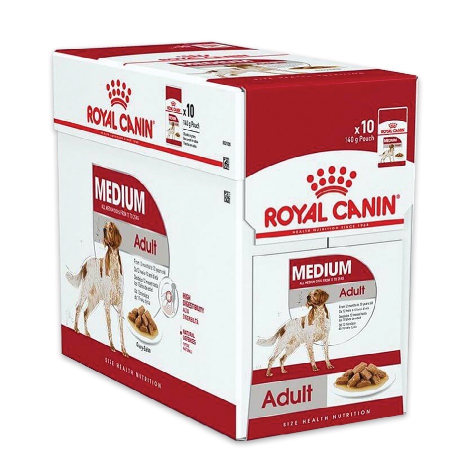 royal-canin-medium-adult-gravy-dog-pouch-10-ซอง-รอยัลคานิน-อาหารเปียกสุนัข-พันธุ์กลาง-อาหารพันธุ์กลาง-อาหารสุนัข