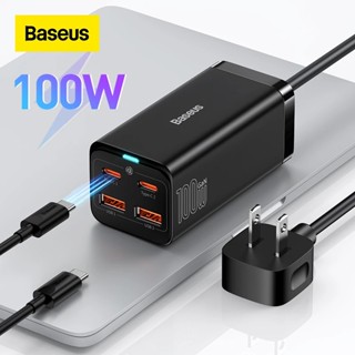 Baseus อะแดปเตอร์ชาร์จ 100W 65W GaN3 2U+2C 4 in 1 สําหรับ iPhone 14 13 12 Pro Max Xiaomi Samsung