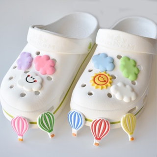 Crocs Jibbitz Pins ใหม่ สีสันสดใส การ์ตูน อากาศร้อน บอลลูน DIY รองเท้า เสน่ห์ ปุ่ม