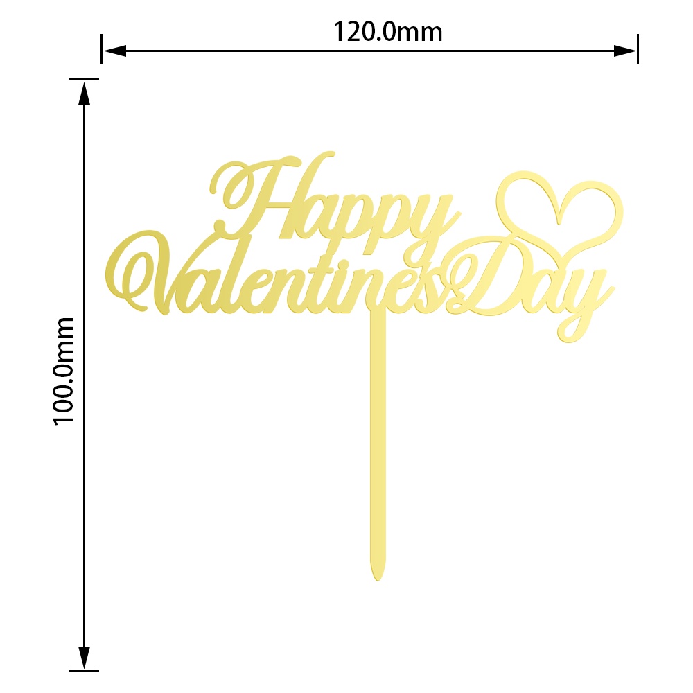 vd-มาใหม่-ท็อปเปอร์อะคริลิค-ลาย-happy-valentines-day-love-สีโรสโกลด์-สําหรับตกแต่งเค้ก