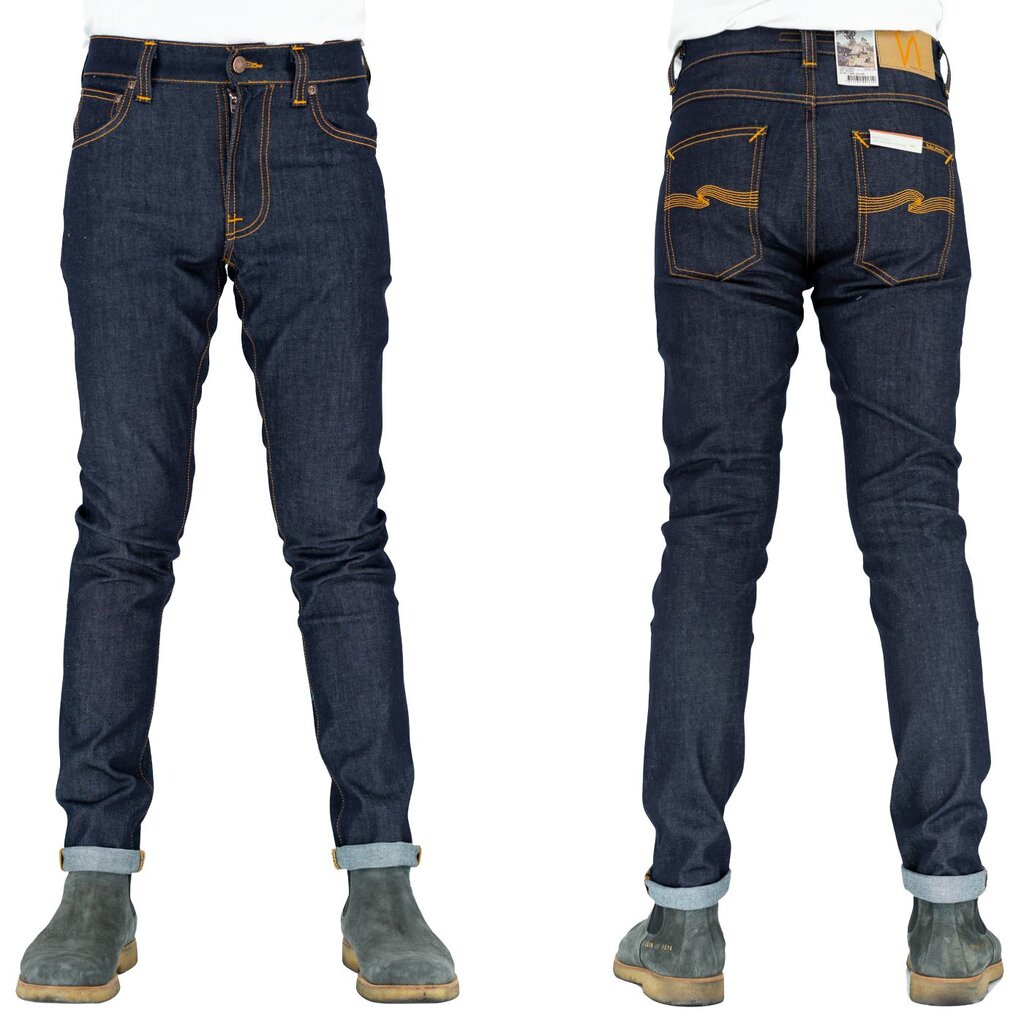 รูปภาพของ*Lean Dean Dry 16 Dips (พร้อม ถุงผ้ามูลค่า 300 บาท) ยีนส์ผ้าดิบแบรนด์ Nudie Jeans รุ่น ของแท้100%ลองเช็คราคา