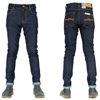 รูปภาพขนาดย่อของ*Lean Dean Dry 16 Dips (พร้อม ถุงผ้ามูลค่า 300 บาท) ยีนส์ผ้าดิบแบรนด์ Nudie Jeans รุ่น ของแท้100%ลองเช็คราคา