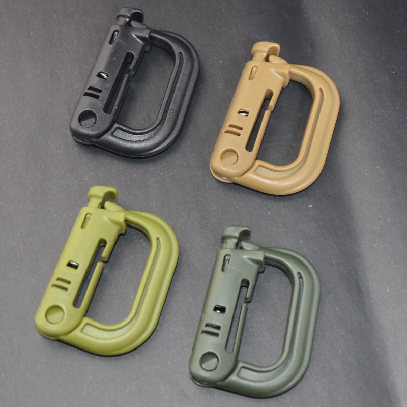 คาราไบเนอร์ยุทธวิธี D-ring carabiner Tactical Molle Snap Lock Ring ...
