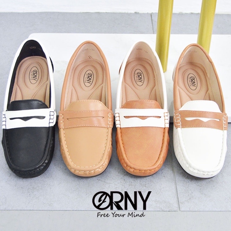 ภาพหน้าปกสินค้าครบไซส์ 1240 ORNY(ออร์นี่) Penny Loafers รองเท้าโลฟเฟอร์ รองเท้าส้นแบน จากร้าน dressacute บน Shopee